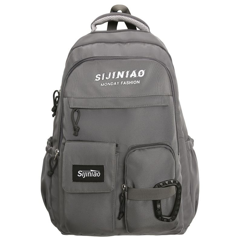 / Charm Bag Lettering Twisted Backpack Set