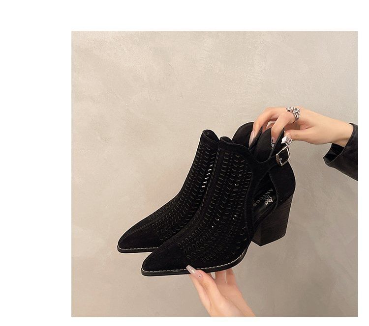 Short Boots D'Orsay Heel Block