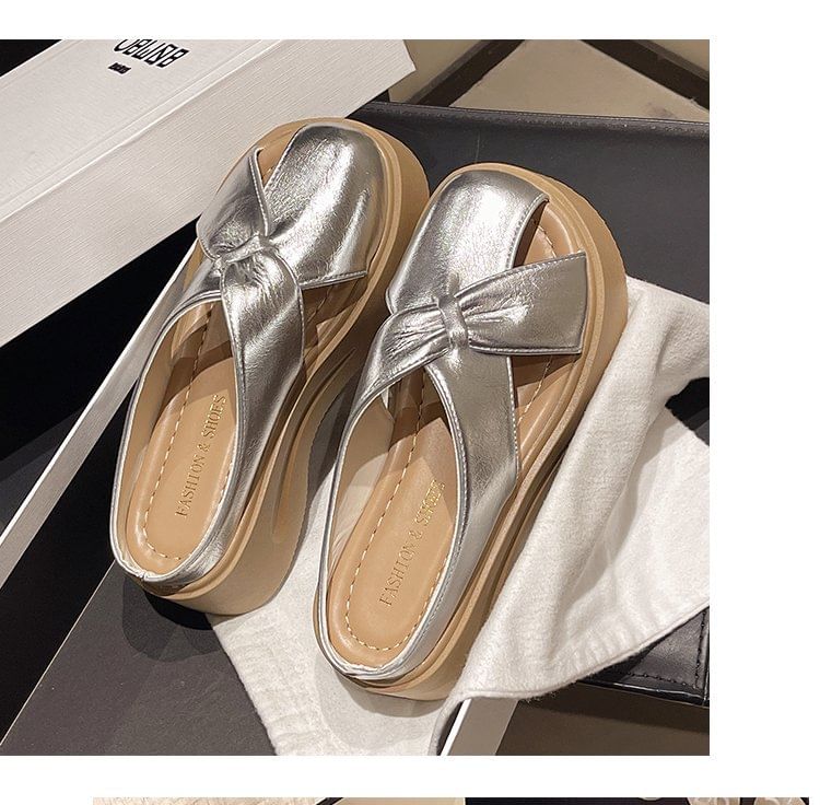 Mules Plain Cross Platform