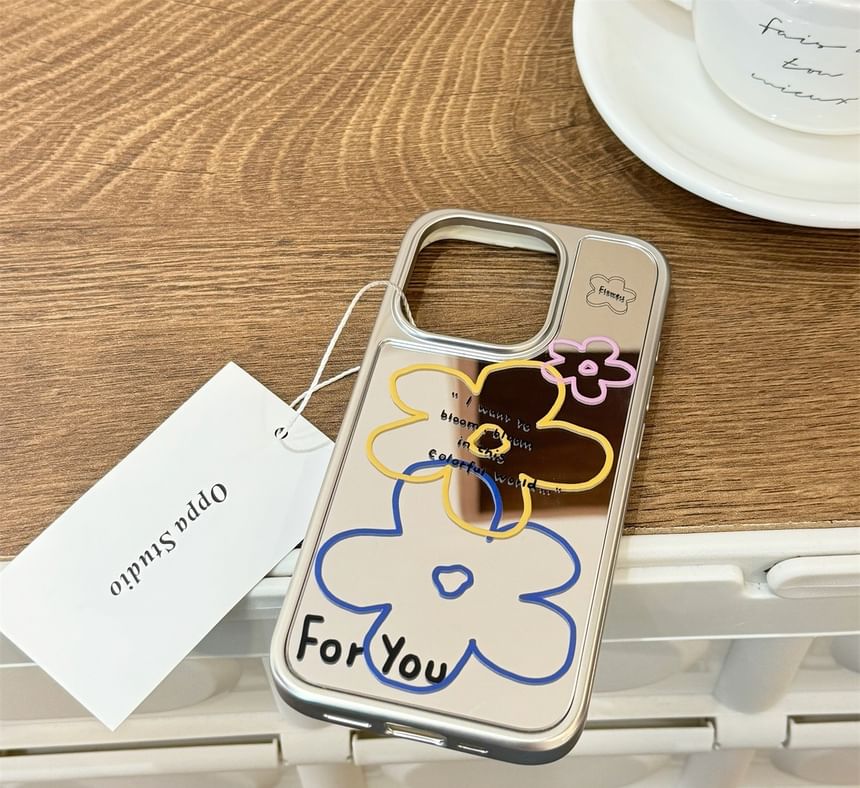 Floral Mirrored Phone Case