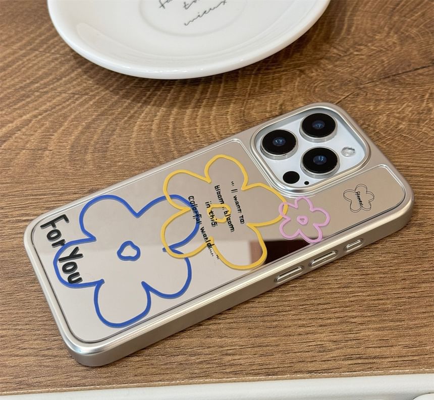Floral Mirrored Phone Case