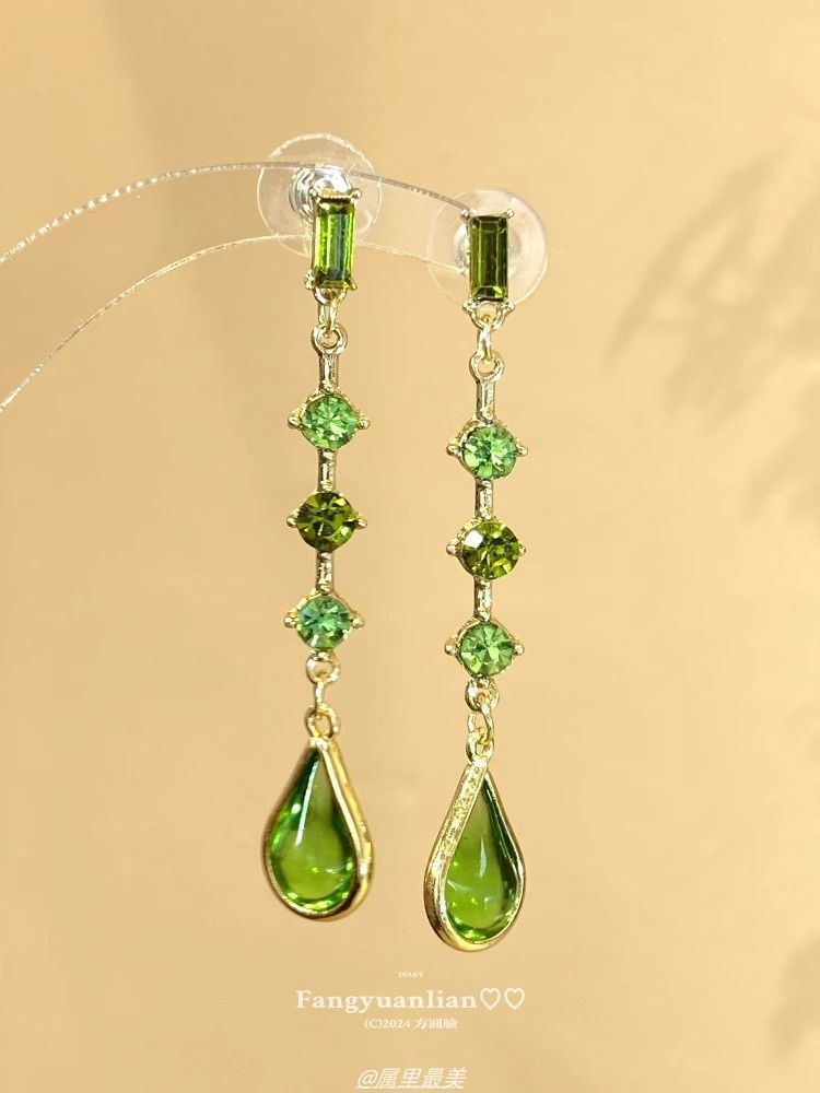 Teardrop Drop Rhinestone Earring