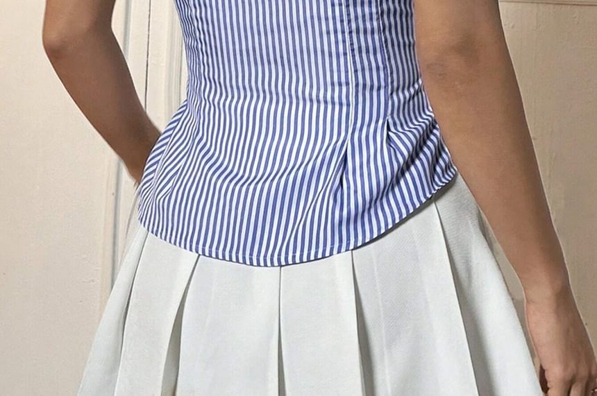 Checked Slim-Fit Short-Sleeved Shirt