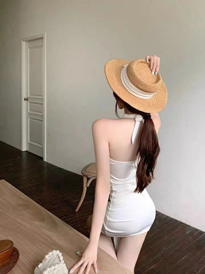 Halter Sleeveless Mini Dress Ruched