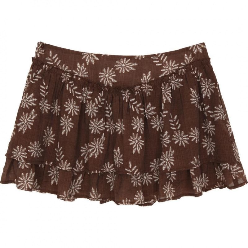 Top Mini Skirt / Sleeveless Print V-Neck