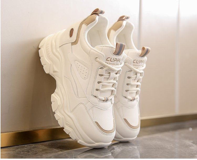 Sneakers Wedge Hidden Platform Panel