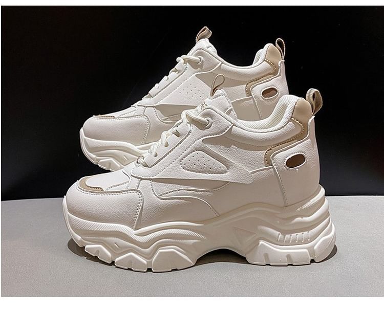 Sneakers Wedge Hidden Platform Panel