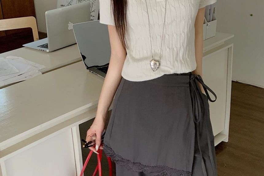 High Rise Overlay Wide Leg Cargo Pants