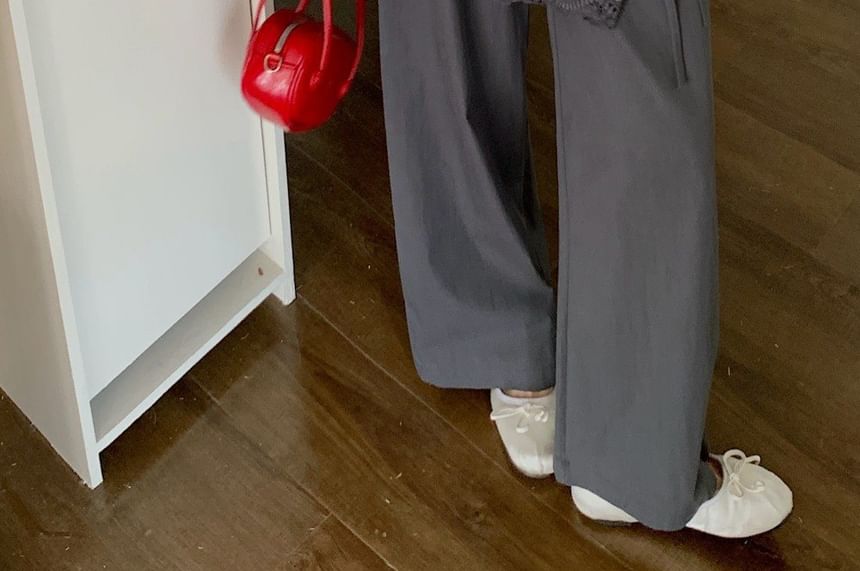 High Rise Overlay Wide Leg Cargo Pants