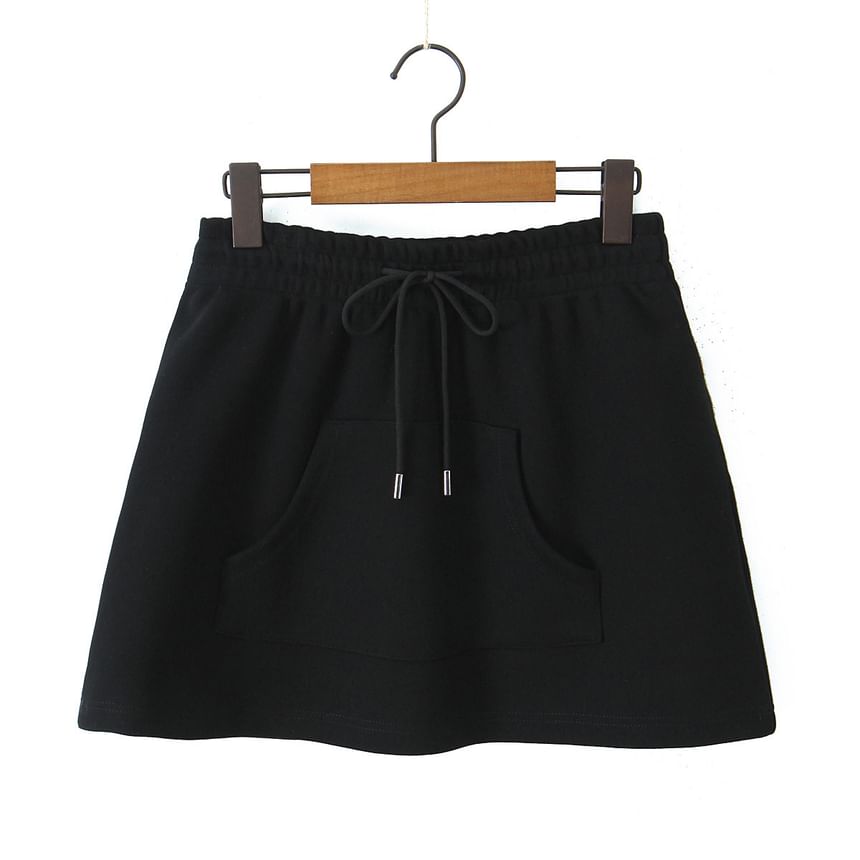 Sailor-Collar Half-Zip Short-Sleeved Top / Drawstring Skirt (Assorted Styles)