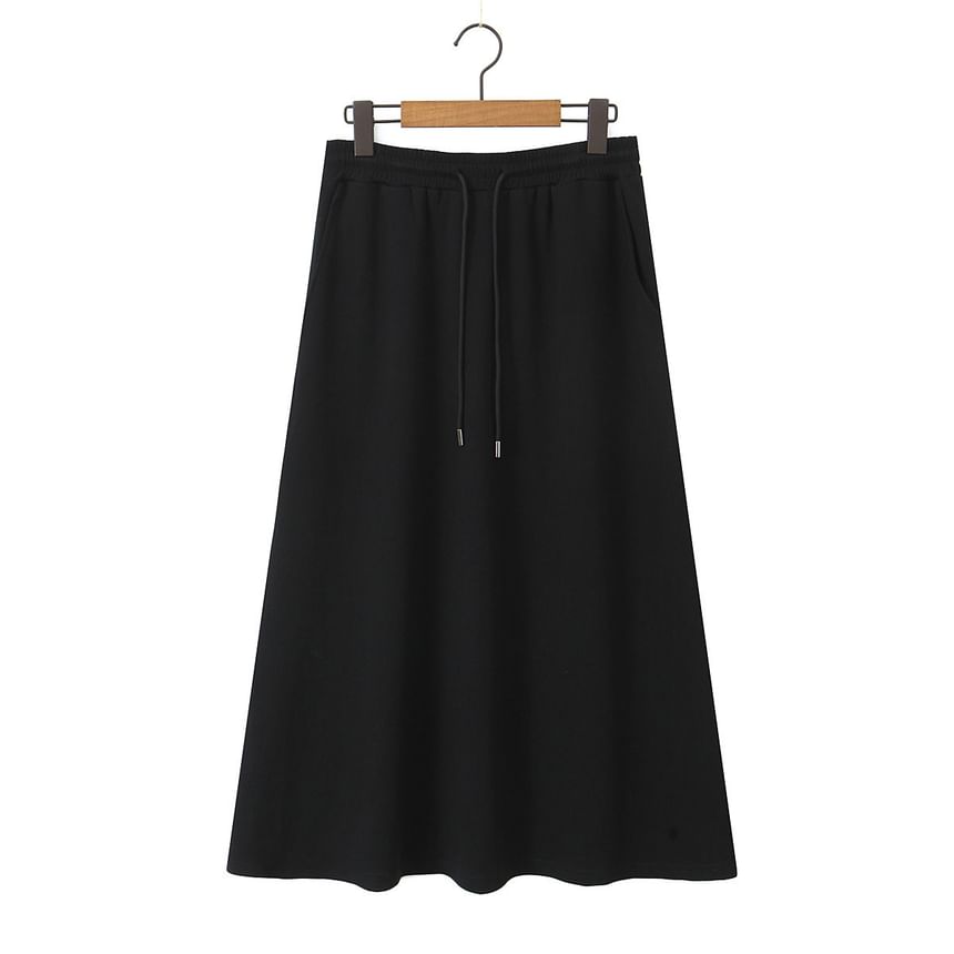 Sailor-Collar Half-Zip Short-Sleeved Top / Drawstring Skirt (Assorted Styles)