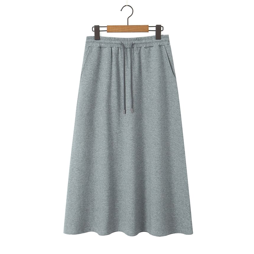 Sailor-Collar Half-Zip Short-Sleeved Top / Drawstring Skirt (Assorted Styles)