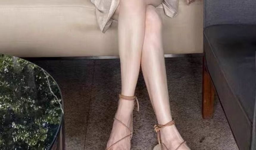 Plain Crew-Neck Sleeveless Tunic Dress