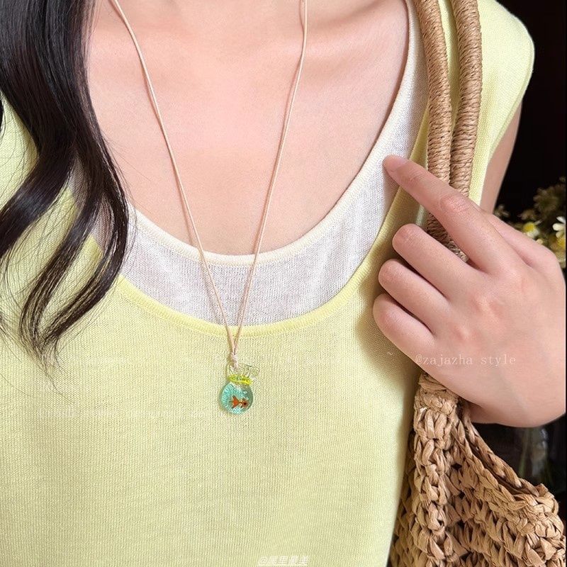Necklace Goldfish Resin String