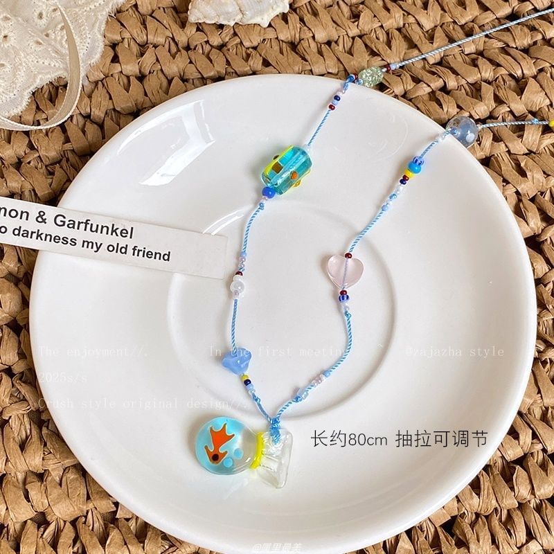 Necklace Goldfish Resin String