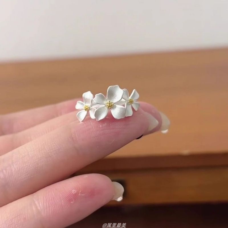 Alloy Open Floral Ring