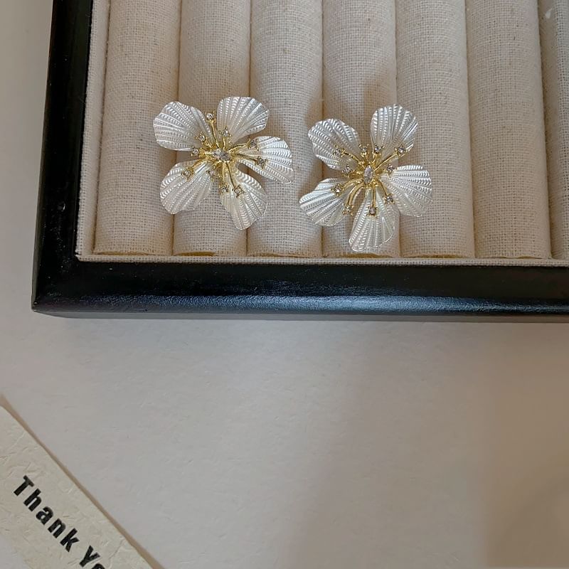 Earring Alloy Floral Statement