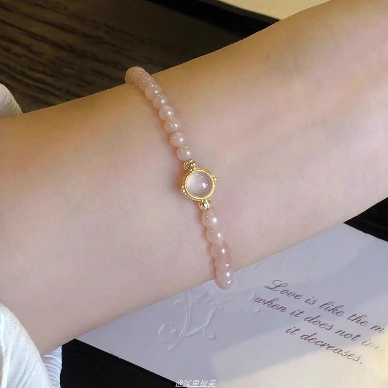 Bracelet Moonstone Gemstone Faux Bead