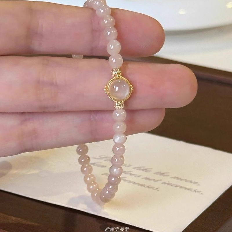 Bracelet Moonstone Gemstone Faux Bead
