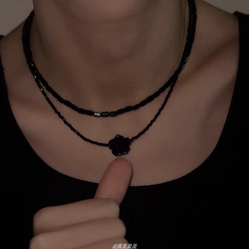 Bead Faux Gemstone Layered Choker