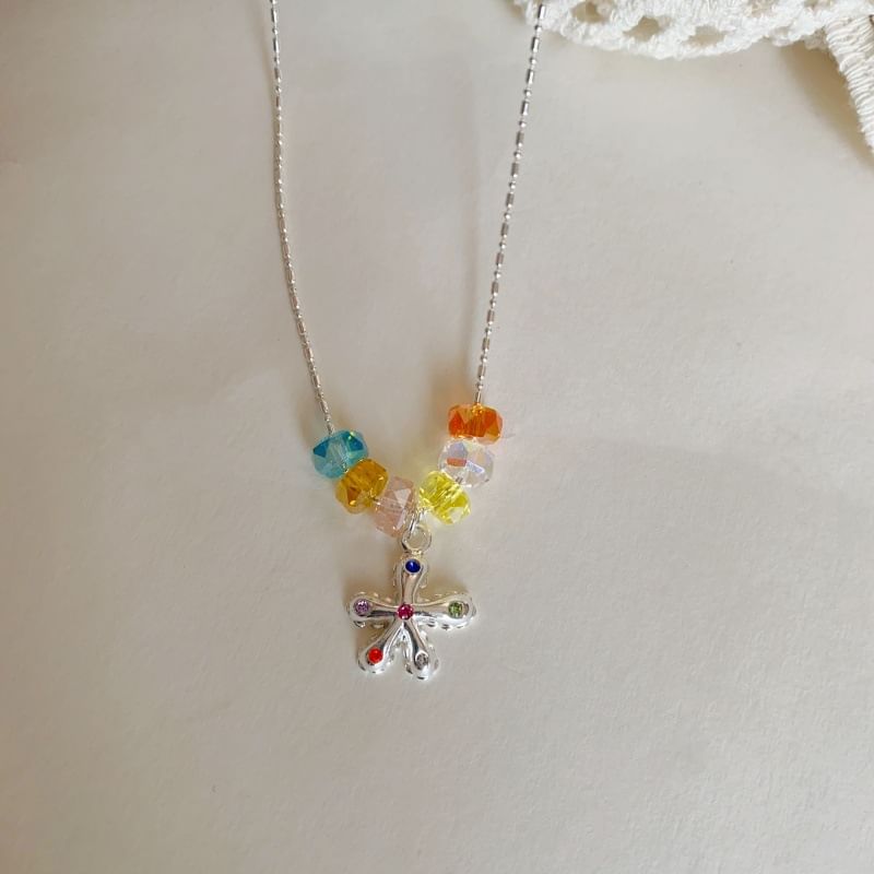 Star Choker Faux Crystal Pendant Alloy