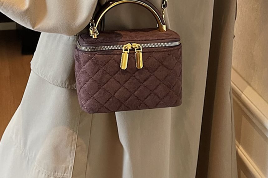 Strap Quilted Bag Leather Faux Chain Crossbody
