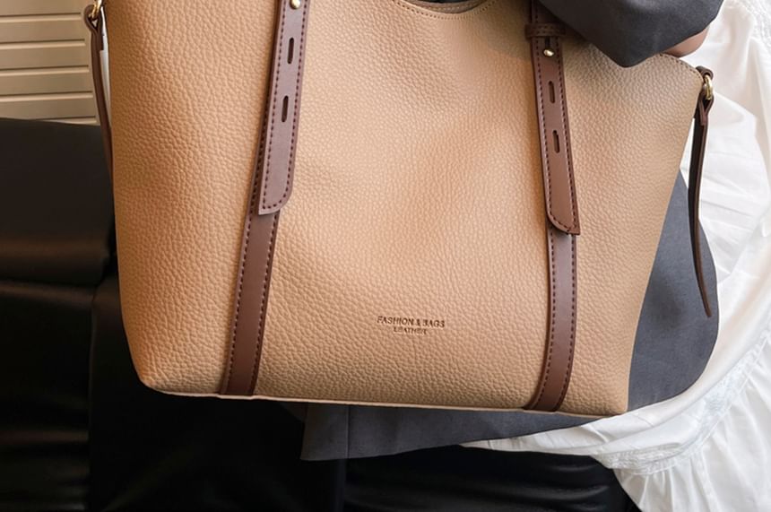 Leather Bag Faux Tote