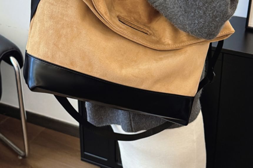 Bag Suede Faux Tone Two Tote