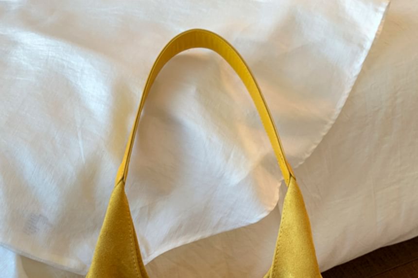 Suede Faux Bag With Pouch Tote