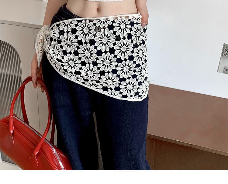Crochet Overlay Mini Skirt