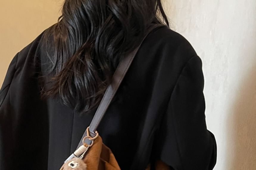 Bag Faux Tote Suede