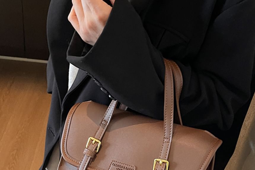 Backpack Faux Flap Leather