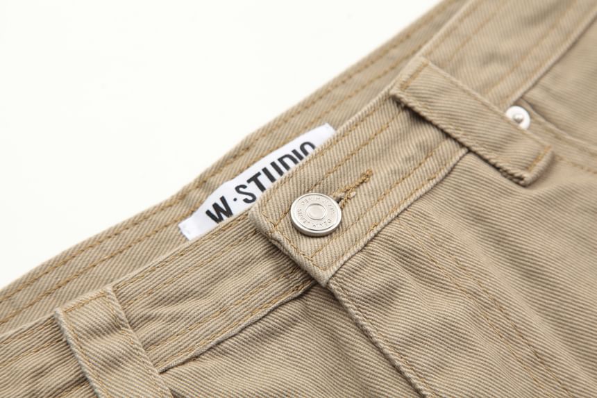 Mid Rise Washed Mini Denim Skort