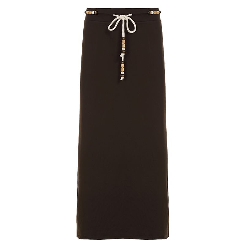 Low-Rise Beaded Maxi Skirt