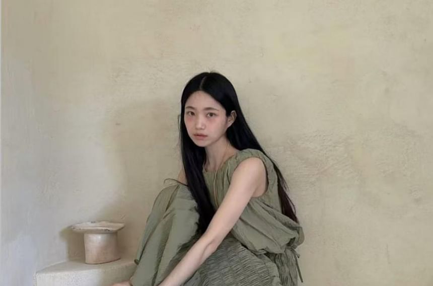 Shirred Top & Smocked Midi A-Line Skirt