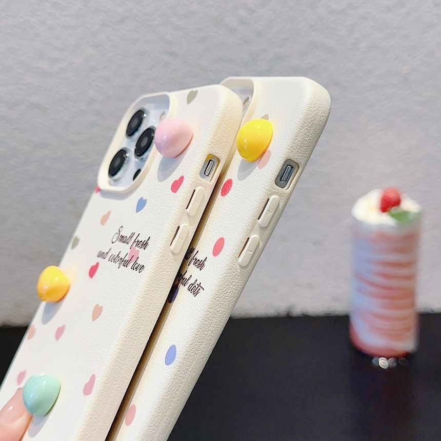 Floral / Heart / Bead Phone Case