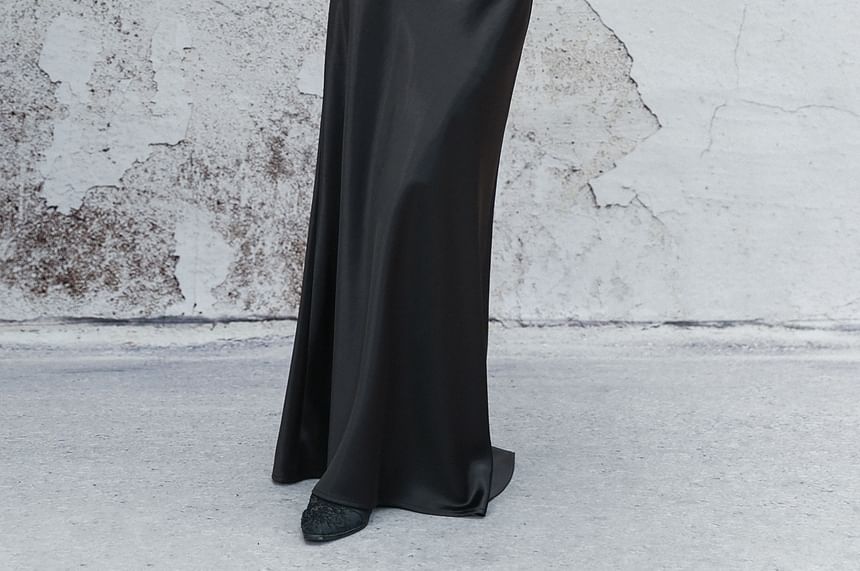 High-Rise Maxi A-Line Skirt