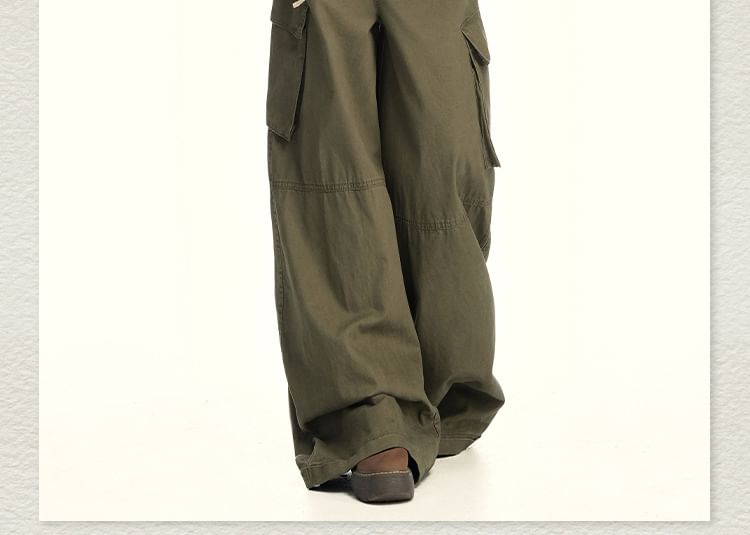 Low Waist Plain Baggy Cargo Pants (Various Designs)
