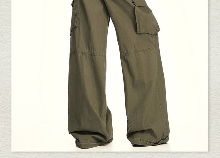 Low Waist Plain Baggy Cargo Pants (Various Designs)
