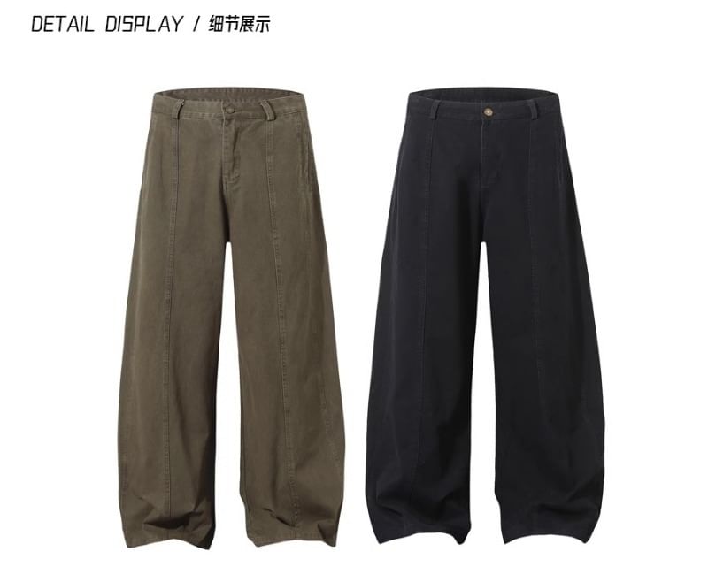 Low Rise Plain Baggy Cargo Pants