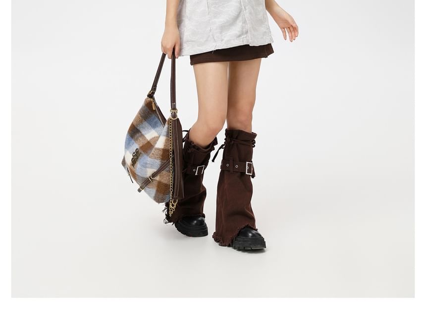 Asymmetric Mini-Sleeved Shirt with Neck Tie