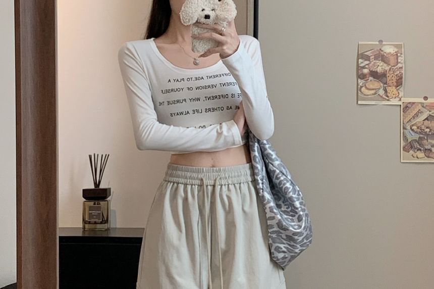 Drawstring Waist Plain Baggy Cargo Pants