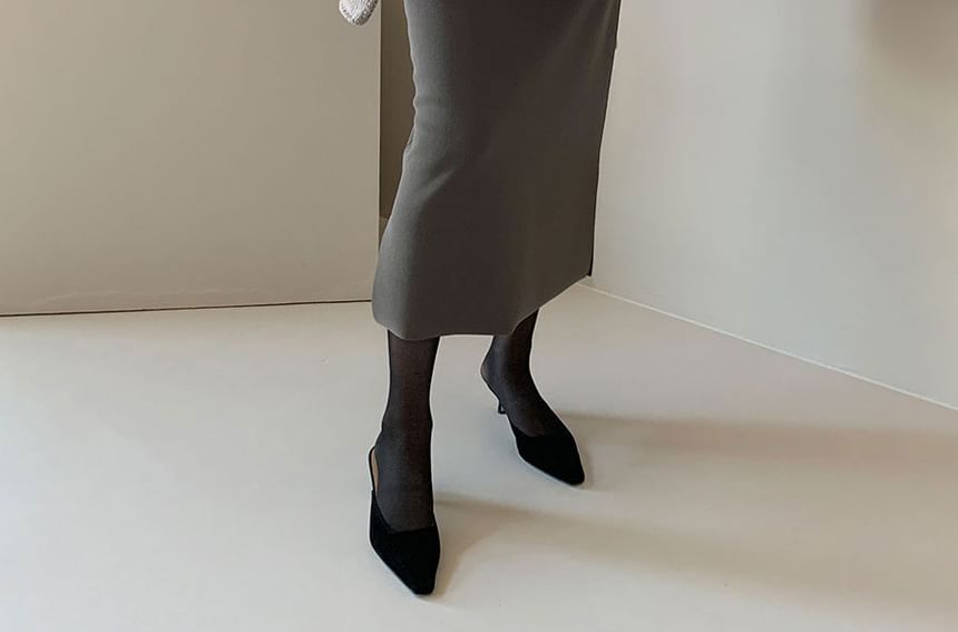 Flared-Sleeve Open Front Plain Cardigan