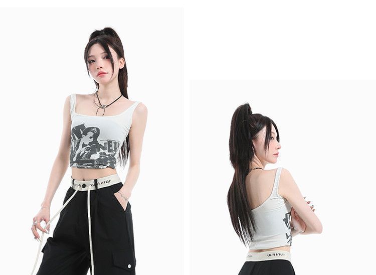 Drawstring Waist Contrast Trim Baggy Cargo Pants
