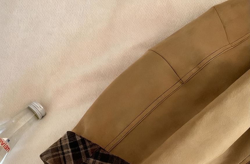 Two Tone Oversized Single-Breasted Jacket