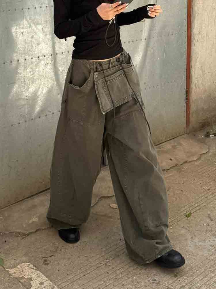 High Rise Baggy Cargo Pants
