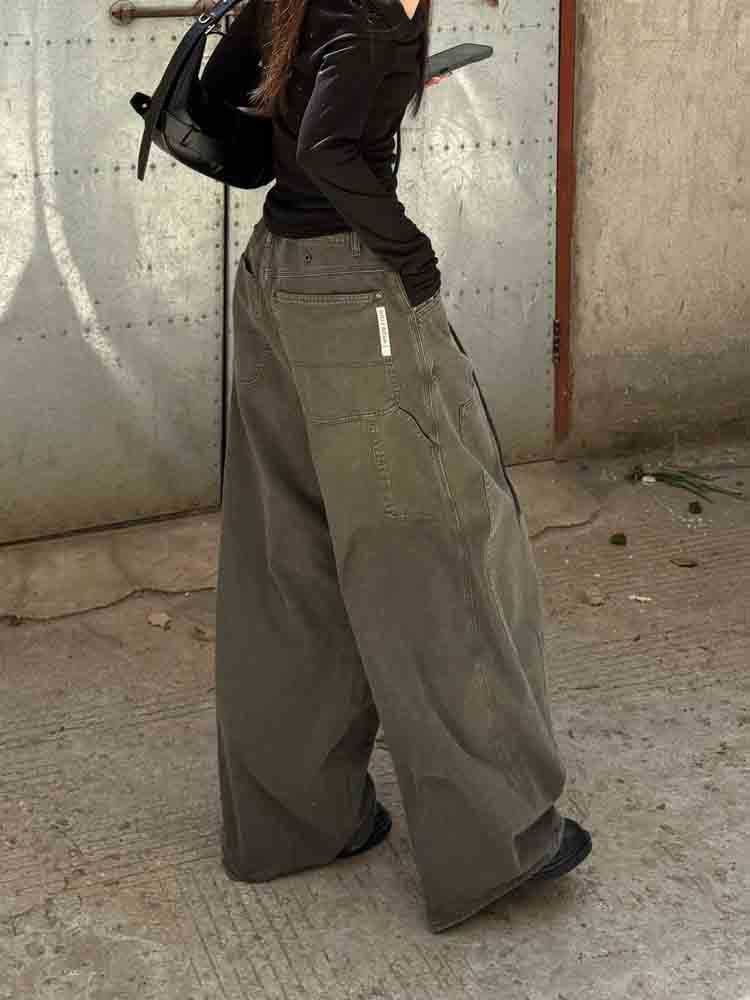 High Rise Baggy Cargo Pants