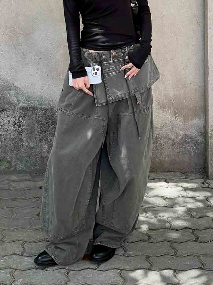 High Rise Baggy Cargo Pants