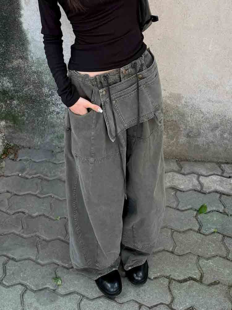 High Rise Baggy Cargo Pants