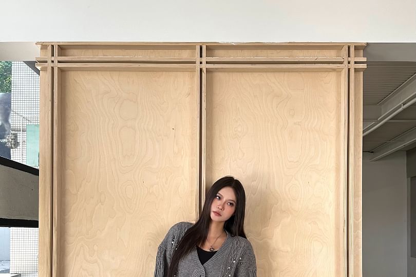 Beaded Embellished Cardigan